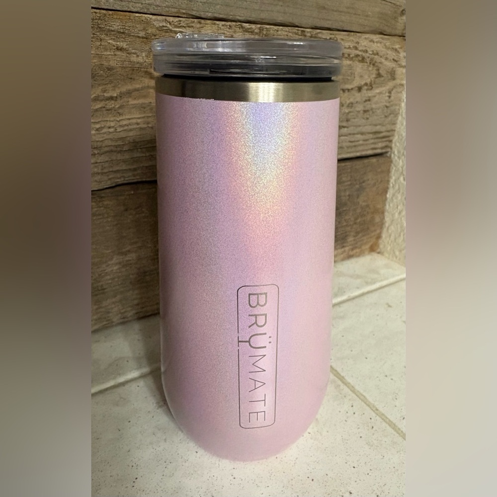 BrüMate Champagne Flute Iridescent Light Pink
